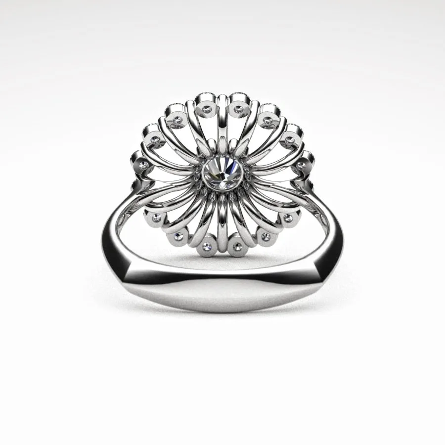 'Corona' Ring made of Platinum and Diamonds, Bespoke Designed by Canterbury Kent Jewellers