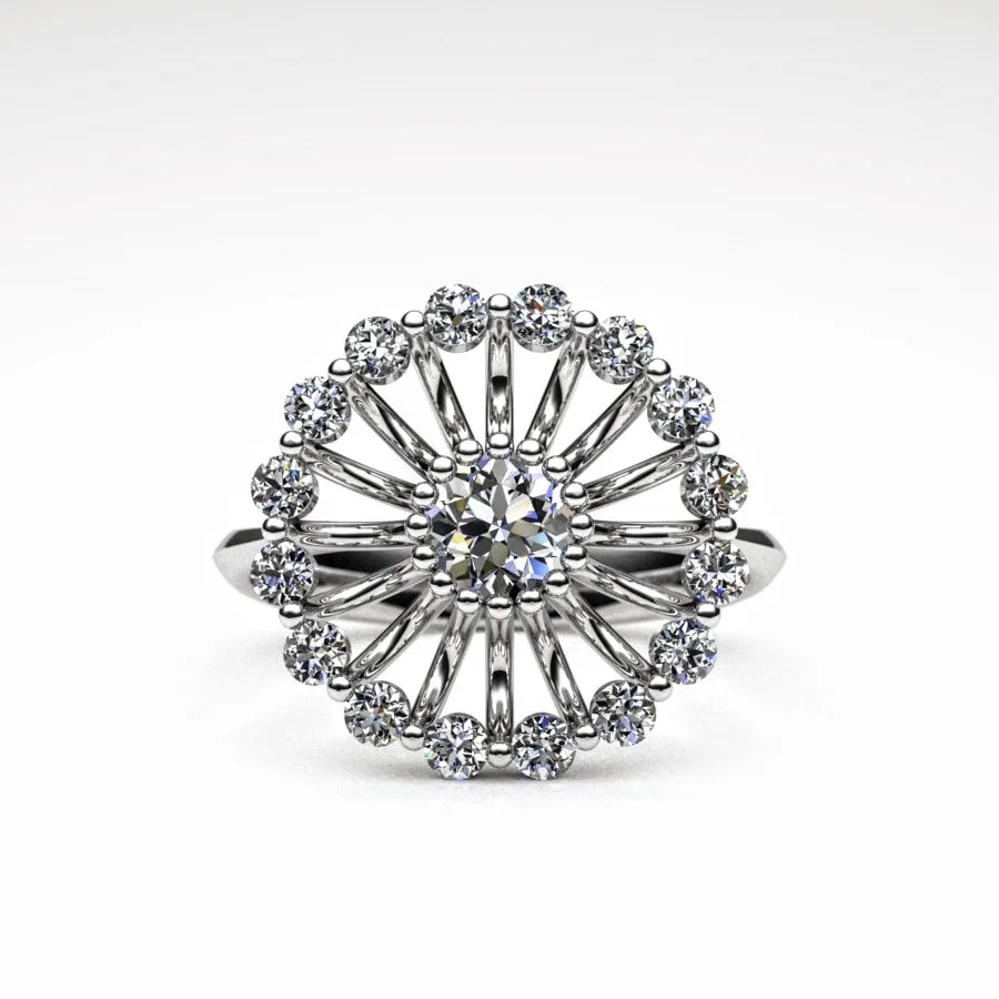 'Corona' Ring made of Platinum and Diamonds, Bespoke Designed by Canterbury Kent Jewellers