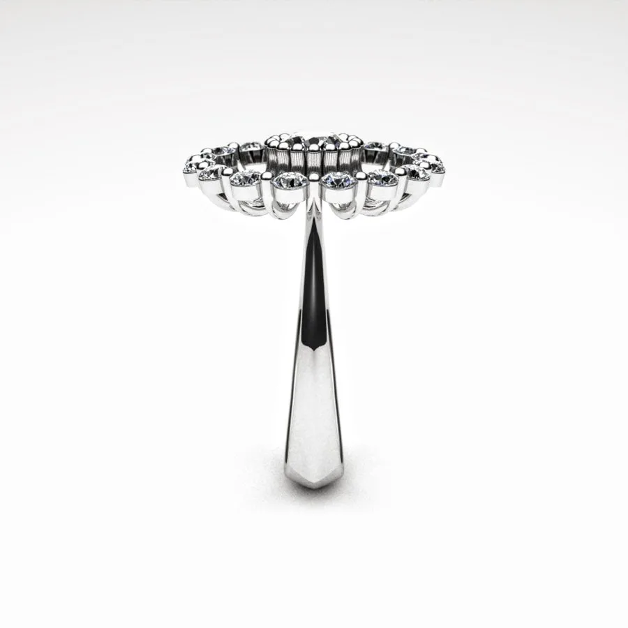 'Corona' Ring made of Platinum and Diamonds, Bespoke Designed by Canterbury Kent Jewellers