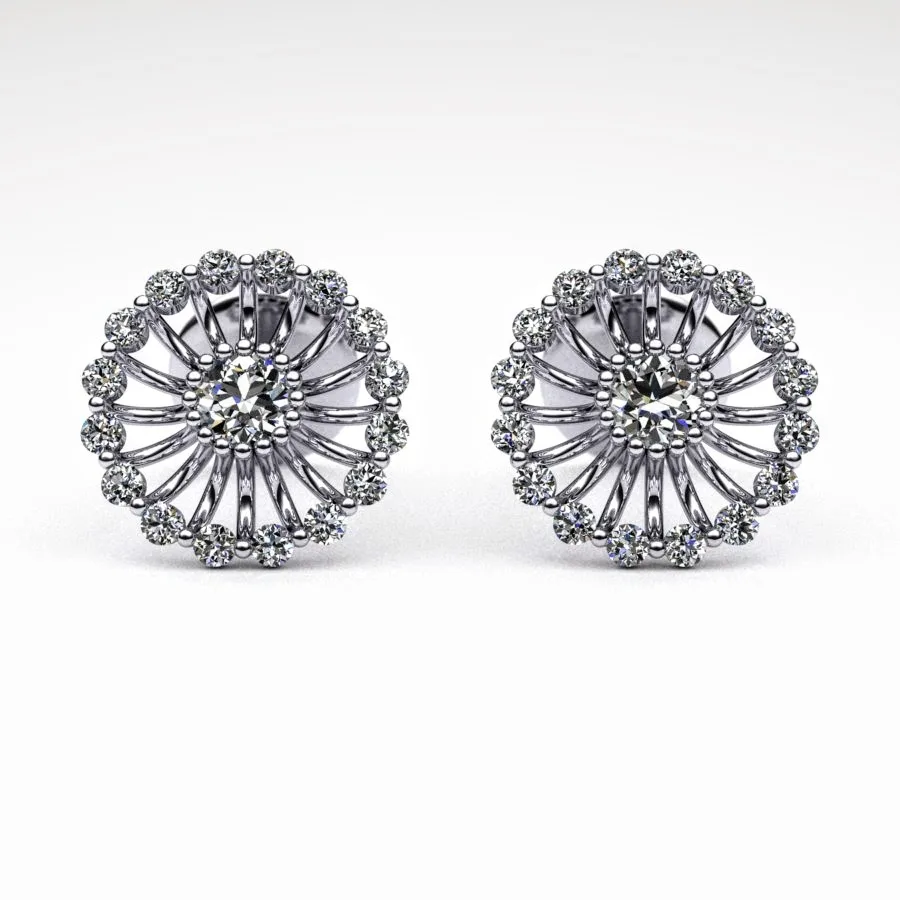 'Corona' Cufflinks made of Platinum and Diamonds, Bespoke Designed by Canterbury Kent Jewellers