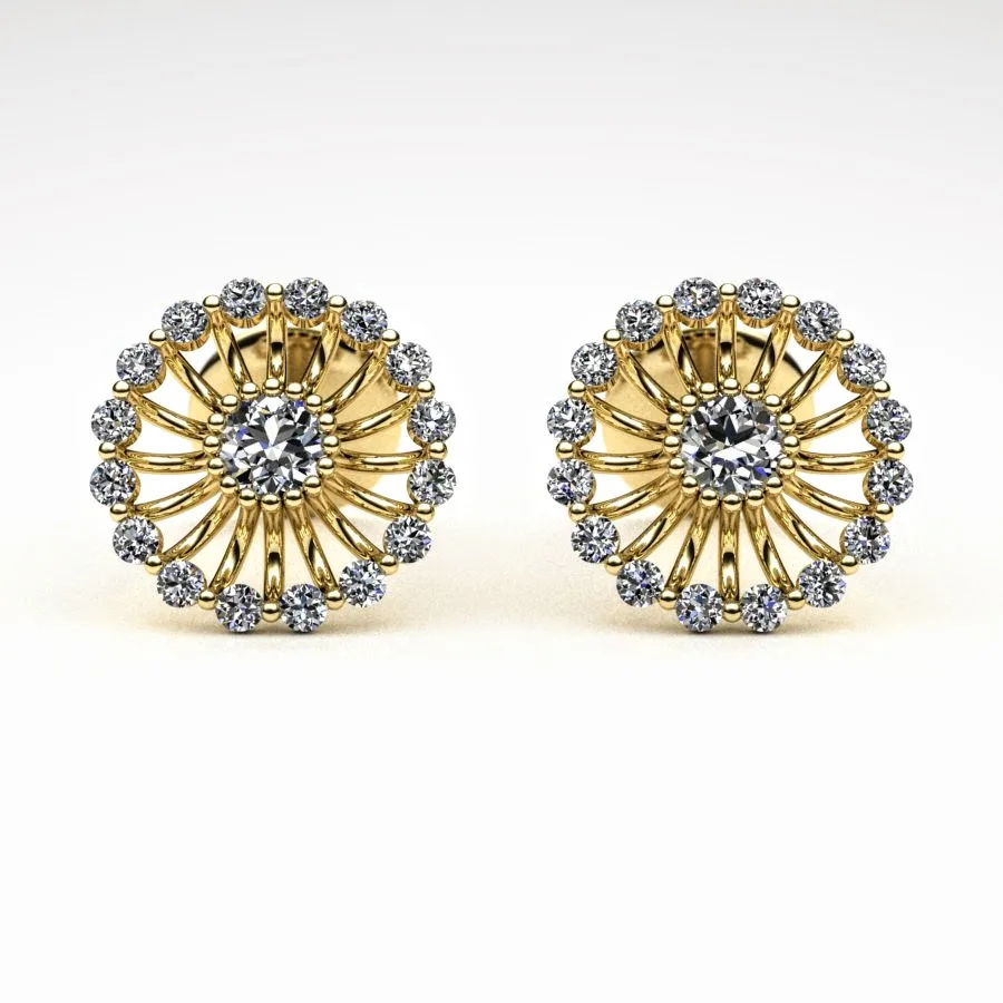 'Corona' Cufflinks made of Gold and Diamonds, Bespoke Designed by Canterbury Kent Jewellers