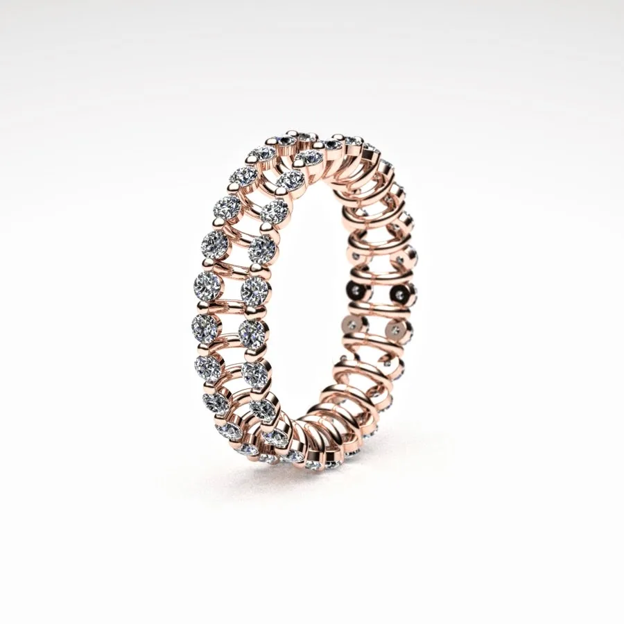 'Corona' Band Ring made of Rose Gold and Diamonds, Bespoke Designed by Canterbury Kent Jewellers