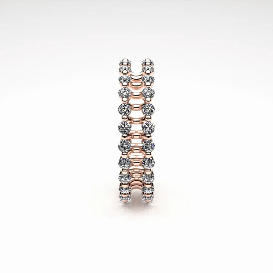 'Corona' Band Ring made of Rose Gold and Diamonds, Bespoke Designed by Canterbury Kent Jewellers
