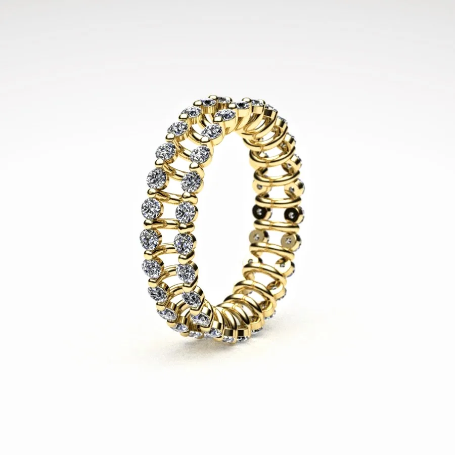 'Corona' Band Ring made of Gold and Diamonds, Bespoke Designed by Canterbury Kent Jewellers