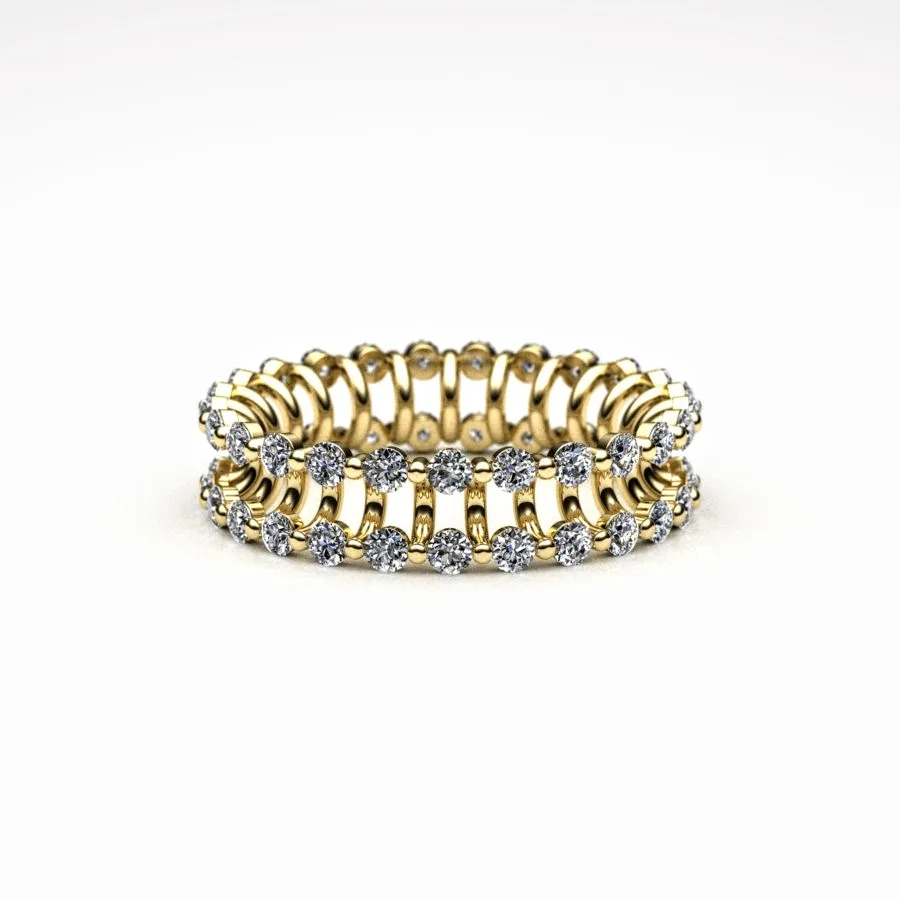'Corona' Band Ring made of Gold and Diamonds, Bespoke Designed by Canterbury Kent Jewellers