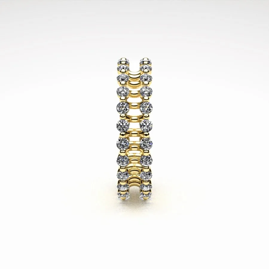 'Corona' Band Ring made of Gold and Diamonds, Bespoke Designed by Canterbury Kent Jewellers