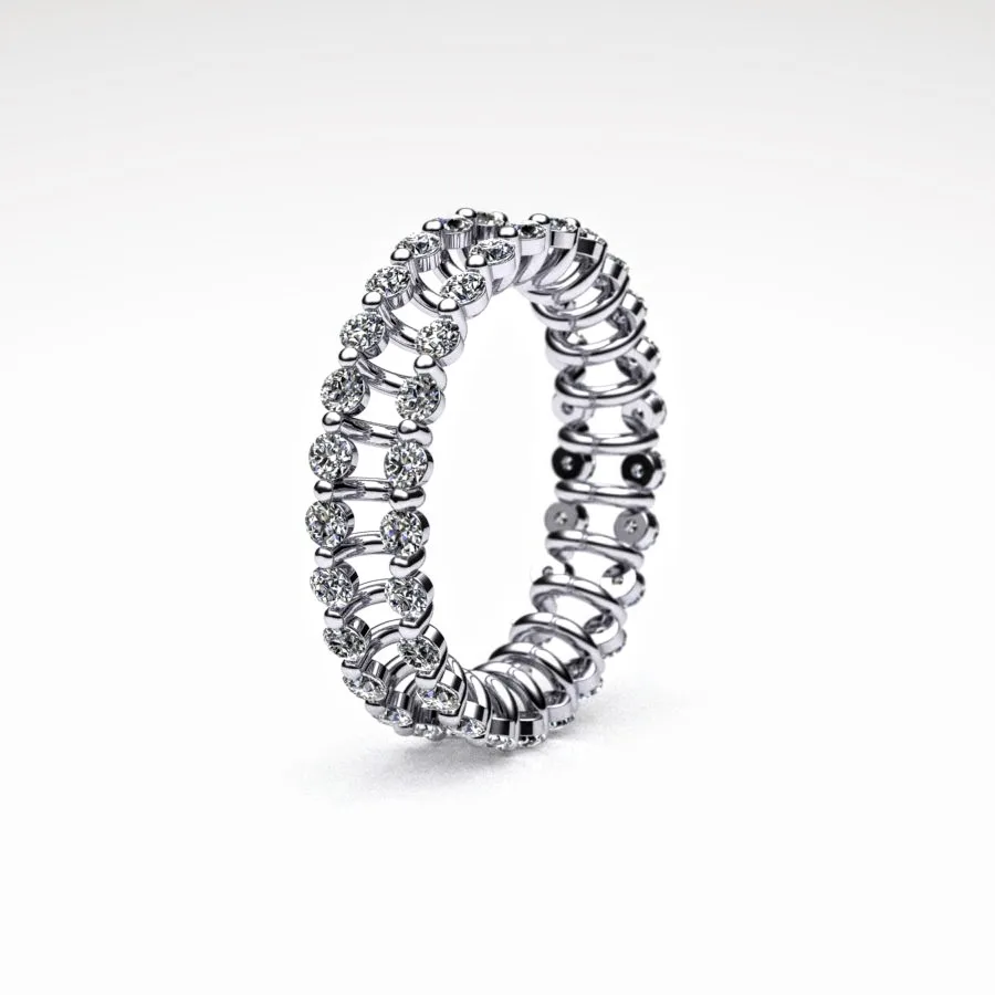 'Corona' Band Ring made of Platinum and Diamonds, Bespoke Designed by Canterbury Kent Jewellers