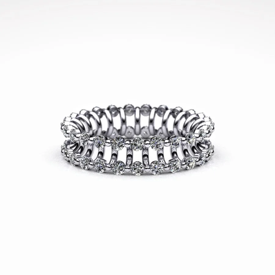 'Corona' Band Ring made of Platinum and Diamonds, Bespoke Designed by Canterbury Kent Jewellers