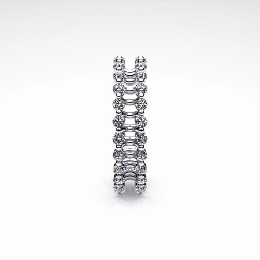 'Corona' Band Ring made of Platinum and Diamonds, Bespoke Designed by Canterbury Kent Jewellers
