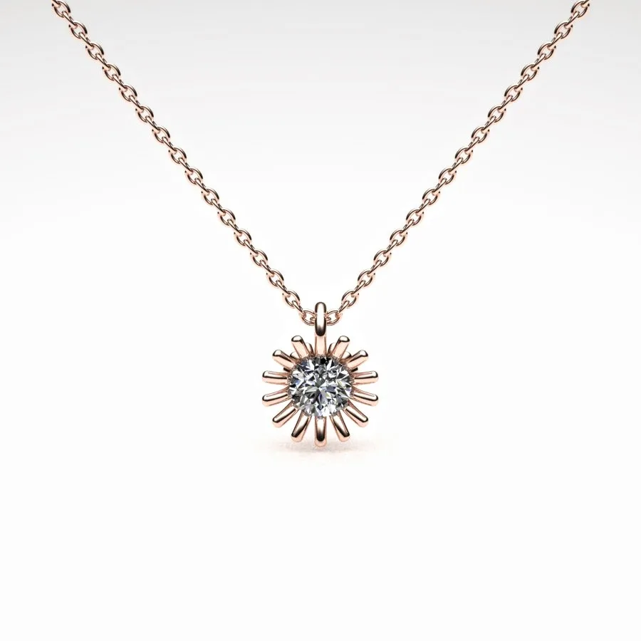 'Corona' Necklace Pendant made of Rose Gold and Diamonds, Bespoke Designed by Canterbury Kent Jewellers