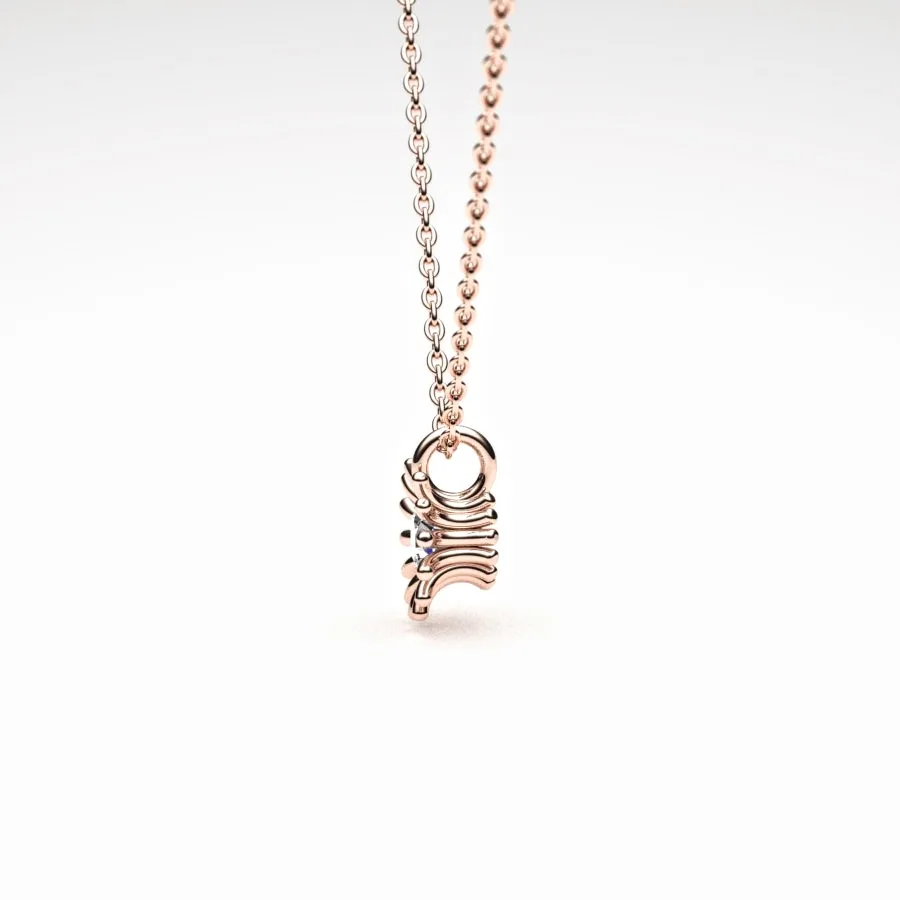 'Corona' Necklace Pendant made of Rose Gold and Diamonds, Bespoke Designed by Canterbury Kent Jewellers