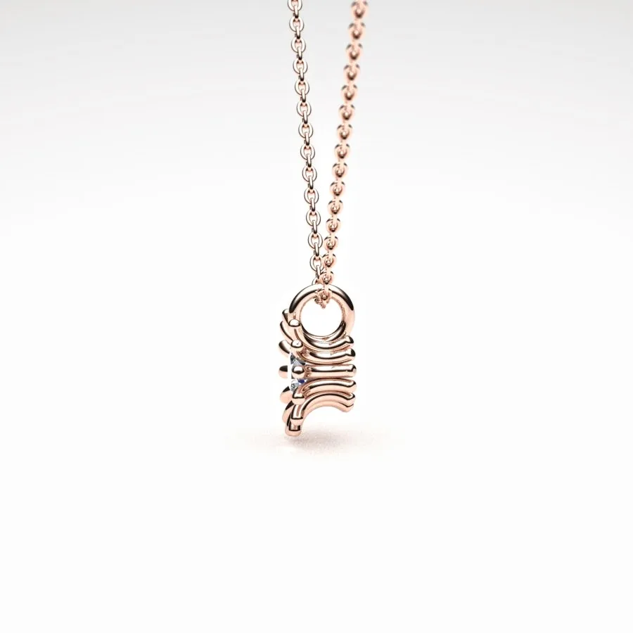 'Corona' Necklace Pendant made of Rose Gold and Diamonds, Bespoke Designed by Canterbury Kent Jewellers