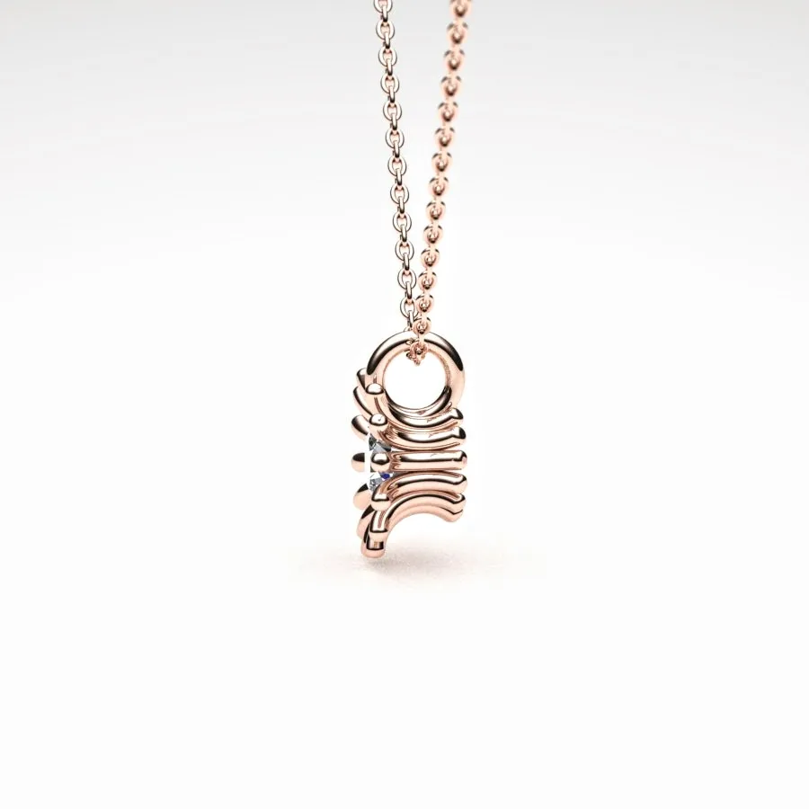 'Corona' Necklace Pendant made of Rose Gold and Diamonds, Bespoke Designed by Canterbury Kent Jewellers