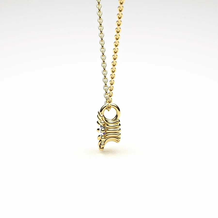 'Corona' Necklace Pendant made of Gold and Diamonds, Bespoke Designed by Canterbury Kent Jewellers