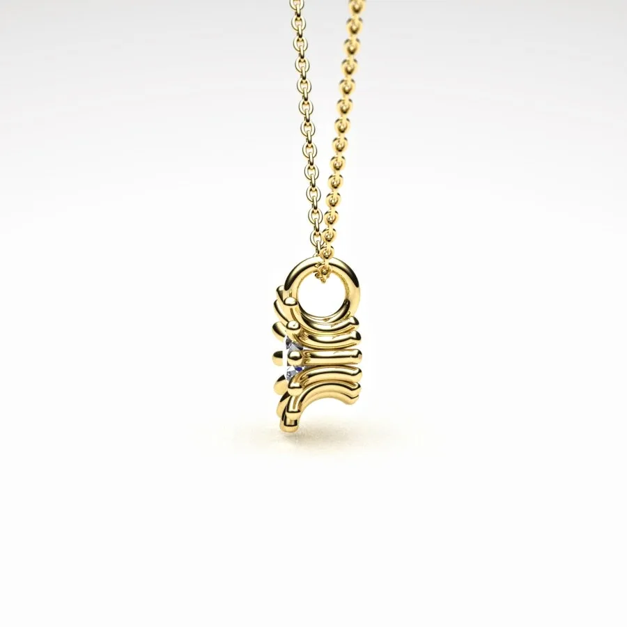 'Corona' Necklace Pendant made of Gold and Diamonds, Bespoke Designed by Canterbury Kent Jewellers