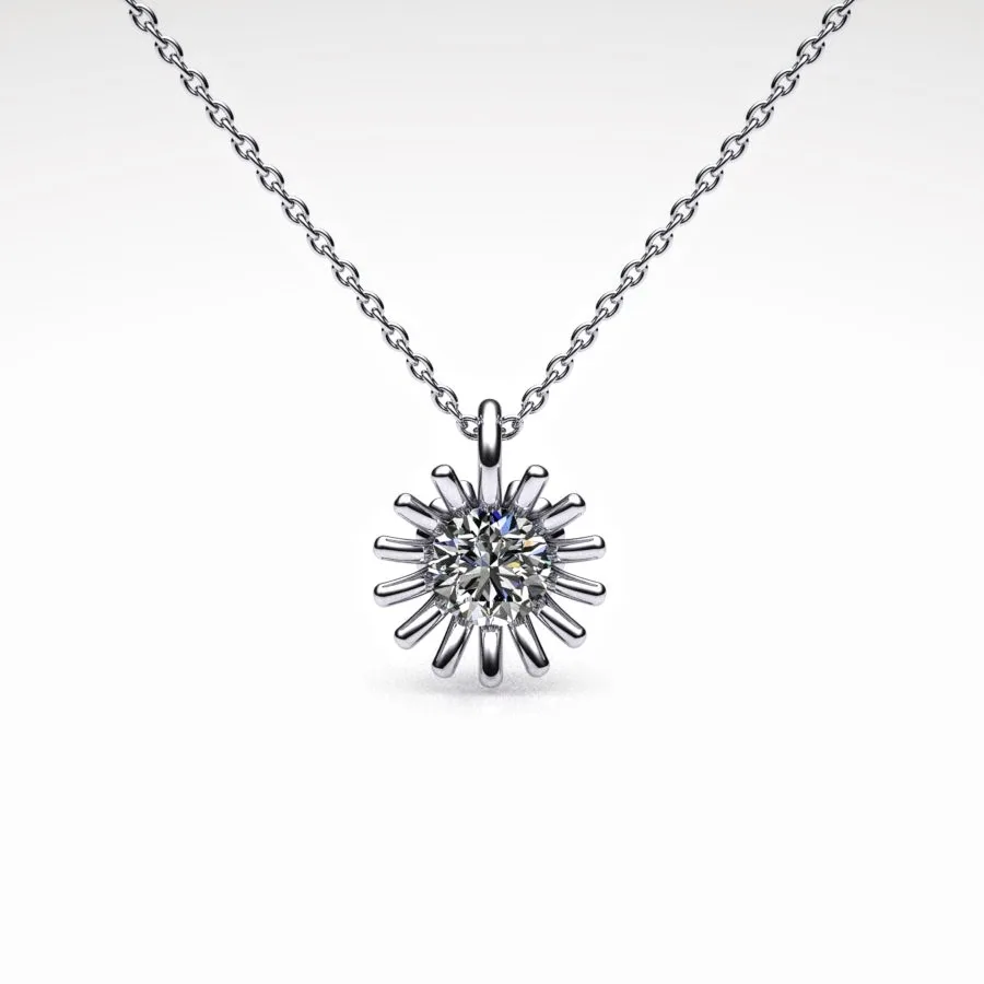'Corona' Necklace Pendant made of Platinum and Diamonds, Bespoke Designed by Canterbury Kent Jewellers