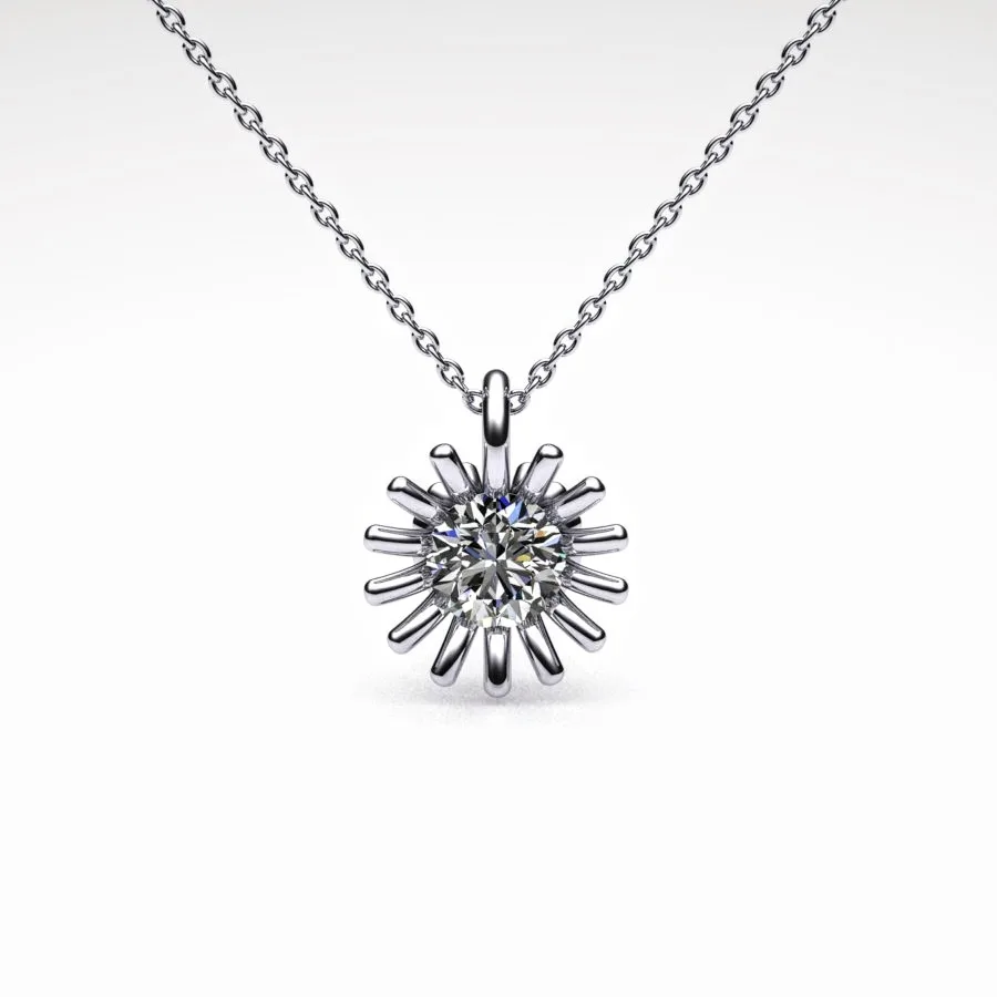 'Corona' Necklace Pendant made of Platinum and Diamonds, Bespoke Designed by Canterbury Kent Jewellers