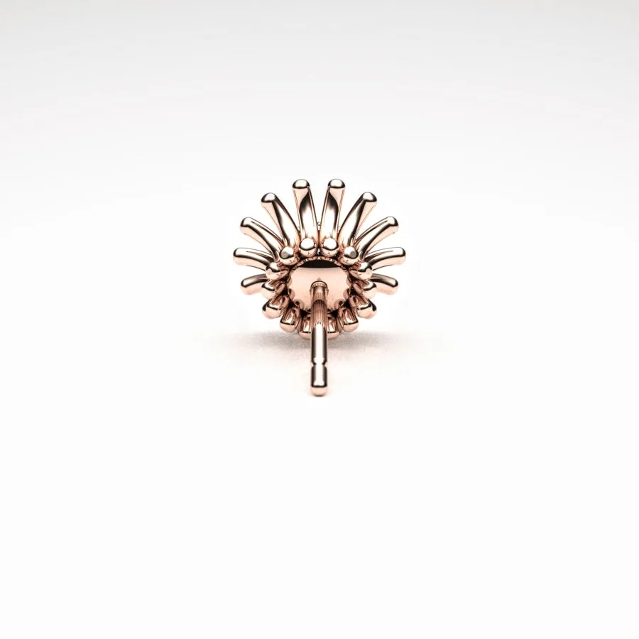 'Corona' Stud Earrings made of Rose Gold and Diamonds, Bespoke Designed by Canterbury Kent Jewellers