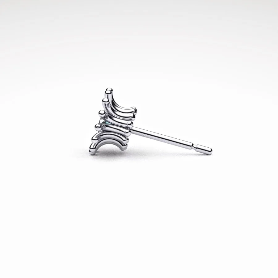 'Corona' Stud Earrings made of Platinum and Diamonds, Bespoke Designed by Canterbury Kent Jewellers