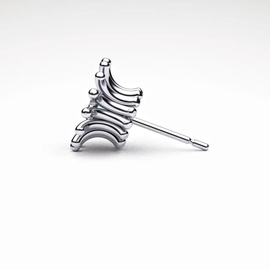 'Corona' Stud Earrings made of Platinum and Diamonds, Bespoke Designed by Canterbury Kent Jewellers